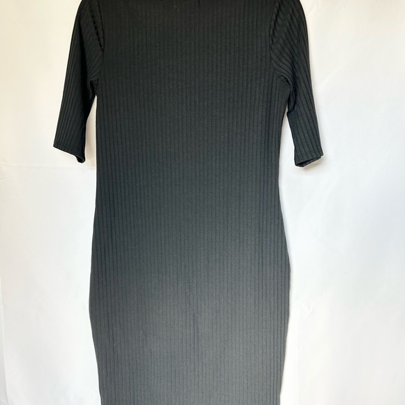 Black Ribbed Dress - Picture 3 of 3